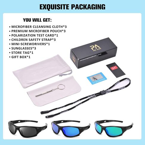 Pro Acme TR90 Unbreakable Polarized Sports Sunglasses for Kids Boys and Girls in Saudi Arabia