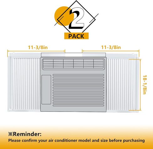LBG Products Window Air Conditioner Side Panel and Frame Set,AC Accordion Filler Kit,Fits Most 10000BTU Window Air Conditioners in Saudi Arabia