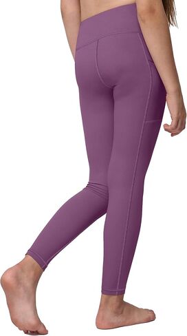 Girls Athletic Leggings Kids with Pockets - High Waisted Dance Workout Running Yoga Pants Tights in Saudi Arabia