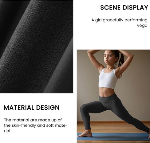 سراويل ضيقة رياضية للفتيات مع جيوب - سراويل ضيقة عالية الخصر لتمارين الرقص والجري واليوجا in Kuwait