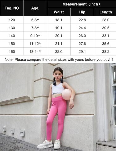 Zaclotre Girls Athletic Leggings Cross High Waisted Yoga Pants for Kids Dance Workout Running Tights with Pockets in Saudi Arabia