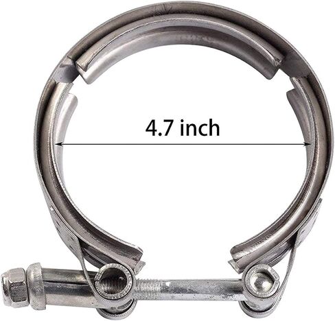 2.5 inch Stainless Steel V Band Bolt Clamp With 2 Male Female Flanges for Turbo Exhaust Systems 63mm SS Vband/V-Band Flange Kit in Kuwait