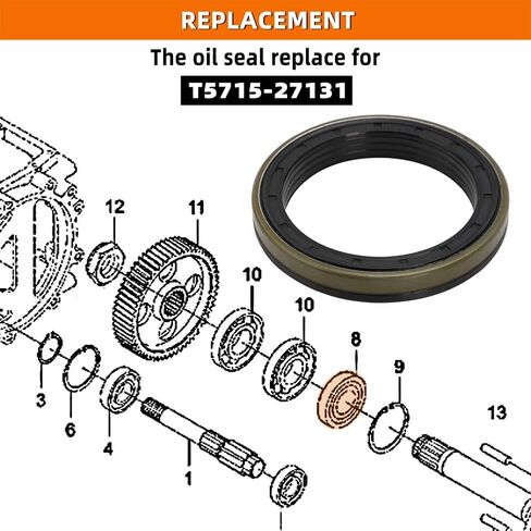 ختم الزيت لـ T5715-27131 لمجموعة علبة المحور الأمامي/الخلفي للجرارات CK-DK-LK in Kuwait