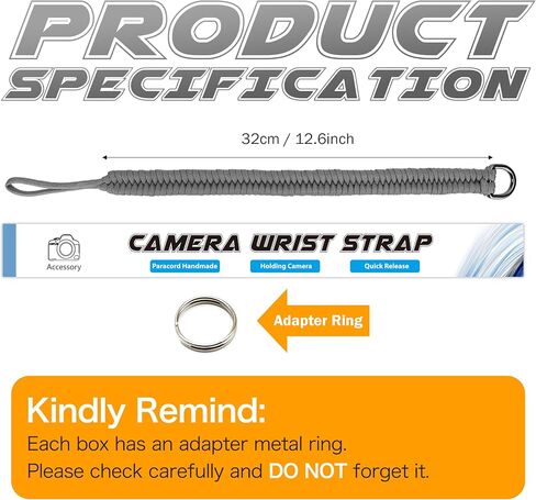 SUNYA Camera Wrist Strap for Photographers - Paracord Rope Hand Strap Compatible for DSLR or Mirrorless Camera in Saudi Arabia