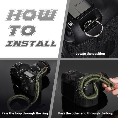 SUNYA Camera Wrist Strap for Photographers - Paracord Rope Hand Strap Compatible for DSLR or Mirrorless Camera in Saudi Arabia