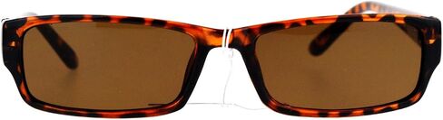 Mens Small Face Snug Fit Color Lens Rectangular Plastic Frame Sunglasses in Kuwait
