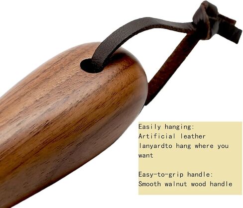 Izewu Wood لبيسة حذاء بمقبض طويل لكبار السن، لبيسة حذاء خشبية للرجال والنساء والأطفال والحمل، 15 بوصة، جوز in Saudi Arabia