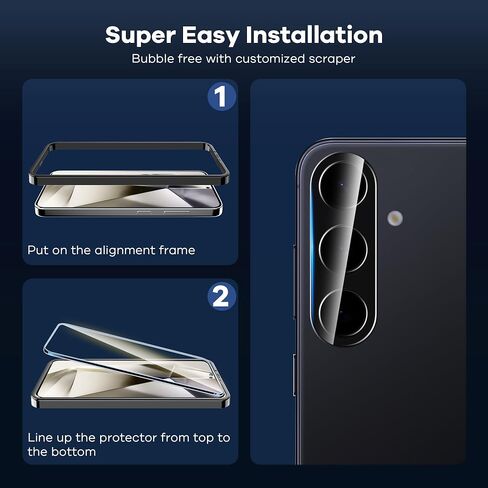 AACL [3+2 Pack] For Galaxy S22 Screen Protector & Camera Lens Protector for Samsung Galaxy S22 5G, 6.1 Inch, 7H Hybrid Film[Fingerprint Unlock][Anti-Scratch] in Kuwait