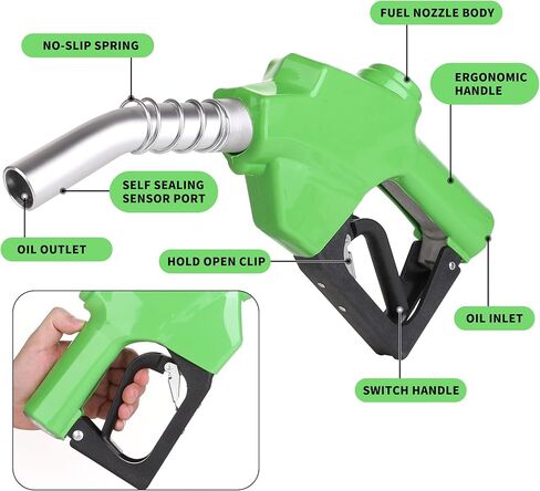 فوهة التزود بالوقود الأوتوماتيكية من WYNNsky، سرعة نقل الوقود عالية، مزلاج البقاء مفتوحًا بثلاثة أوضاع، إغلاق مدخل NPT 1 بوصة للبنزين أو الديزل أو الكيروسين in Kuwait