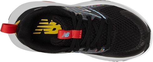 New Balance Rave Run V2 Lace-up Shoe, Black/Blast Red/Team Sky Blue, 3 US Unisex Little Kid in Saudi Arabia