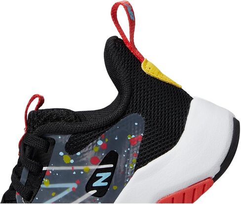 New Balance Rave Run V2 Lace-up Shoe, Black/Blast Red/Team Sky Blue, 3 US Unisex Little Kid in Saudi Arabia
