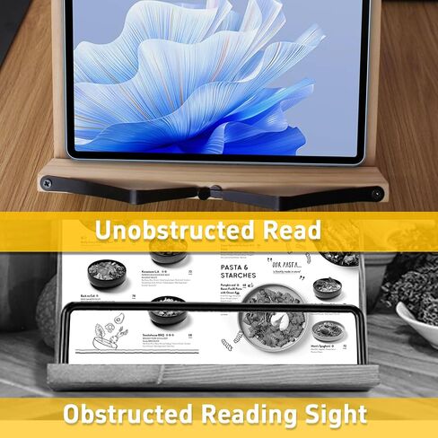 حامل كتب الطبخ لطاولة المطبخ، حامل كتب الطبخ الخشبي، هدايا فريدة للنساء - حامل كتب وصفات قابل للتعديل والطي، هدية الطبخ للزوجة والأم والجدة في عيد ميلاد الأم in Kuwait
