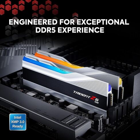 G.SKILL Trident Z5 RGB Series (Intel XMP 3.0) DDR5 RAM 64GB (2x32GB) 6000MT/s CL36-36-36-96 1.35V Desktop Computer Memory UDIMM - Matte White (F5-6000J3636F32GX2-TZ5RW) in Kuwait