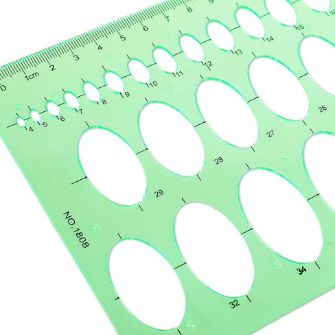 3Pcs Circle Template for Drawing, Oval Template, Circle Drawing Tool Plastic Circle Stencil, Large and Small Oval Circle Measuring Rulers for School Office in Saudi Arabia