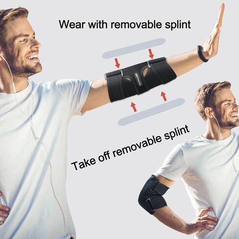 Reamphy Elbow Brace,Comfortable Night Elbow Sleep Support,Elbow Splint, Adjustable Stabilizer Splints, Cubital Tunnel Syndrome,Tendonitis,Ulnar Nerve,Tennis,Fits for Men and Women(Fits Most) in Saudi Arabia