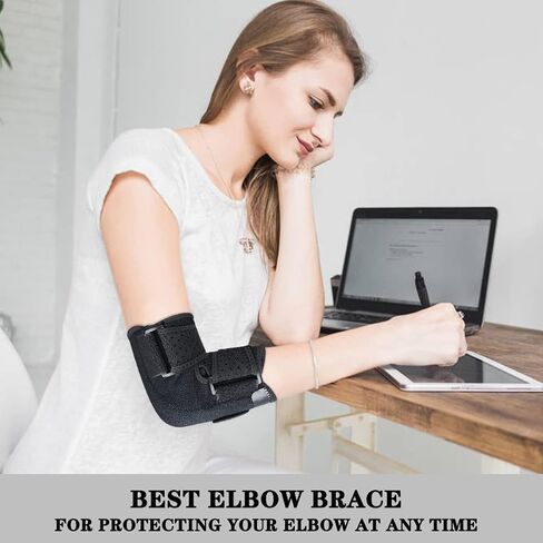 Reamphy Elbow Brace,Comfortable Night Elbow Sleep Support,Elbow Splint, Adjustable Stabilizer Splints, Cubital Tunnel Syndrome,Tendonitis,Ulnar Nerve,Tennis,Fits for Men and Women(Fits Most) in Saudi Arabia