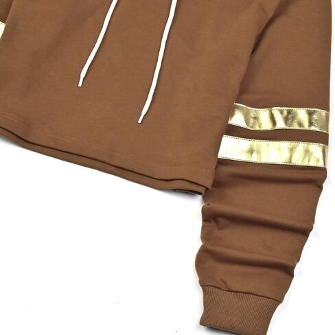 Women Sweatshirt Crop Top Hoodie Long Sleeve Sweatshirts in Kuwait