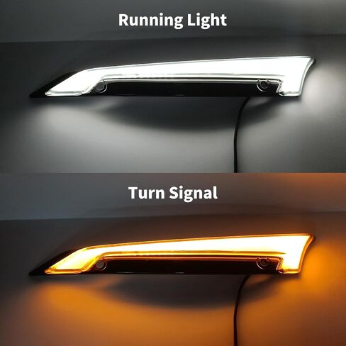 Motorcycle Windshield Trim Lights Windscreen Fairing LED Turn Signals Running Light Fit for Harley Road Glide FLTRXS FLTRK FLTRX 2015-2023 (Black Housing Smoke Lens) in Saudi Arabia