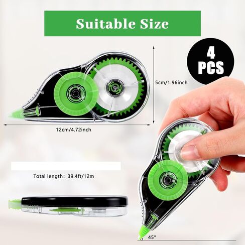 BESARME 4 Pcs White Out Correction Tape Colorful Correction Tape 39.4Ft Each Whiteout Roller Correction Tape Pen for Students Office Supplies in Saudi Arabia
