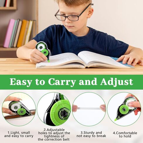 BESARME 4 Pcs White Out Correction Tape Colorful Correction Tape 39.4Ft Each Whiteout Roller Correction Tape Pen for Students Office Supplies in Saudi Arabia