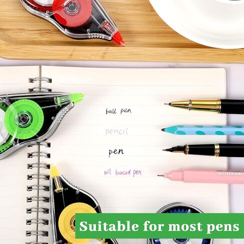 BESARME 4 Pcs White Out Correction Tape Colorful Correction Tape 39.4Ft Each Whiteout Roller Correction Tape Pen for Students Office Supplies in Saudi Arabia