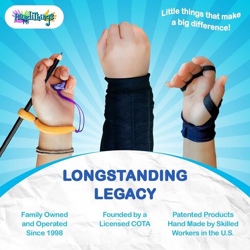 Handithings®: Hand Weight - Proudly Hand Made in the USA! (WORKS FOR RIGHT OR LEFT HAND) Beneficial for Tremor Control, Fine Motor Skill Activities, Improved Hand/Wrist Mobility, Writing Stability & Strengthening. (PLEASE SEE SIZING CHART AND MEASURE HAND in Saudi Arabia