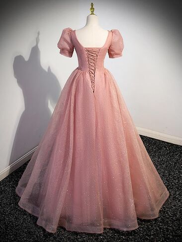 Women's Tulle Prom Gown A-Line Tiered Evening Party Dress Formal Pageant Dress in Saudi Arabia