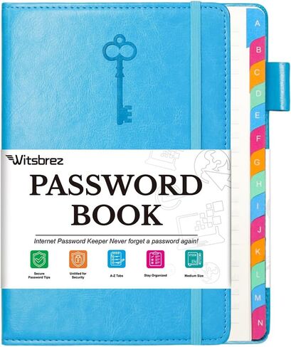 Password Keeper Book with Colorful Alphabetical Tabs, 5.8"x8.4" Password Books for Seniors, Password Notebook Organizer for Internet Website Address Login (Rose Gold) in Saudi Arabia