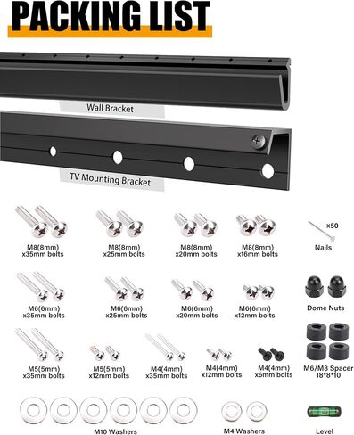 HYPIGO No Stud TV Wall Mount, Studless TV Drywall Hanger Bracket for 26-55 inch Flat Screens, No Adhesive, No Drill, Easy Install in Kuwait