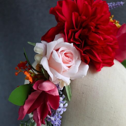 Vividsun Mexican Flower Crown Day of the dead Headpiece Party Fiesta Flower Headband in Saudi Arabia