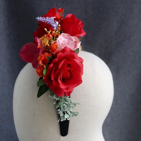 Vividsun Mexican Flower Crown Day of the dead Headpiece Party Fiesta Flower Headband in Saudi Arabia