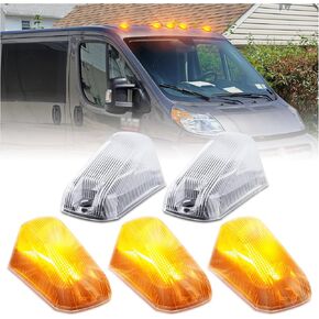 5pcs Cab Roof Marker Light 18 LED Amber Roof Top Clearance Lights,Cab Marker Light for 2014-2020 Dodge RAM PROMASTER 1500 2500 3500 Led Roof Running Lights, Pickup Trucks
