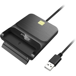 Recbot CAC Card Reader Military, DOD Military USB Common Access CAC Smart Card Reader, CAC Reader Military, Compatible with Windows, Mac OS and Linux
