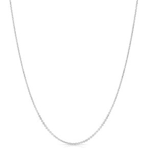 TILO JEWELRY 14k Solid Gold Diamond-Cut Cable Chain Necklace, Thin and Dainty Cable Chain 0.9mm Thick