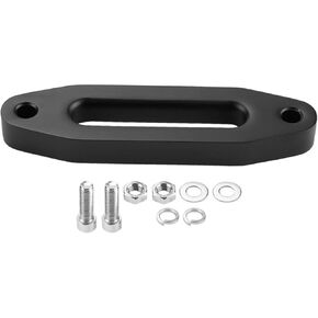 Yctze 6inch Black Aluminum Hawse Fairlead for Synthetic Winch Rope Cable ATV winch fairlead,utv winch rope and fairlead, 6 inch hawse fairlead,passacavo verricello winch fairlead