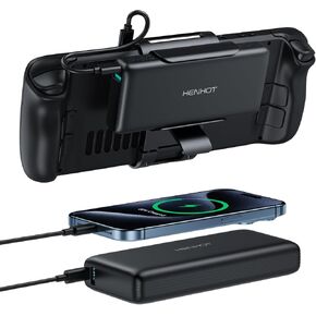 HenHot Power Bank, 65W 20000mAh Laptop Portable Charger - Fast Charging USB C PD 3.0 External Battery Pack Compatible with MacBook, Steam Deck, iPad, iPhone 14/13/12 Pro Max, Galaxy, Google Pixel