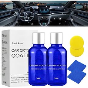 2PCS Plastic Parts Refurbish Agent, 2024 Upgrade Car Plastic Parts Refurbish Plastic Parts Crystal Coating, Plastic Coating Trim Restore for Car Plastic Parts(30ML)