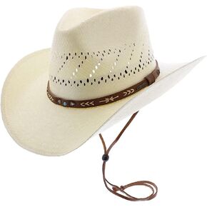 Stetson Natural Santa Fe Vented Shantung Outdoor Hat with Chin Strap TSSTFE-8334