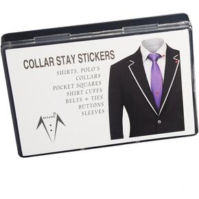 Collar Stays for Shirts & Polo’s. Fashion Hack for Plastic Collar Stay 24hr Hold, Polo Shirt Collar Fixed Great for Any Shirt with Colla, 60Dots