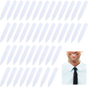 90PCS 2" Collar Stays for Men's Dress Shirts, Plastic Collar Stays, Shirt Collar Stays for Men, Dress Shirt Collar Inserts Tabs with Collar Stay Case for Dress Shirts