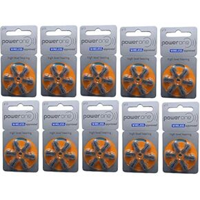 Varta PowerOne Hearing Aid Batteries Size 13-10 Packs of 6 Cells