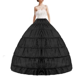 تنورة Hippaopao النسائية كرينولين 6 هوب تنورات نصف زلة طول الأرض تنورة داخلية لفستان الزفاف ثوب الكرة in Kuwait