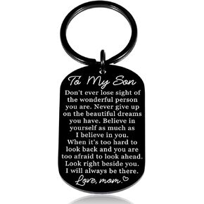 Son Birthday Gifts Back to School Gifts for Son Boys Middle High School First Day of School Back to School Supplies Essentials from Mom Thinking of You Graduation Christmas Stocking Stuffers Keychain