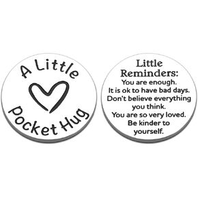Little Reminders, Mental Health Gifts, Stress Relief Gifts, Back to School Supplies, Long Distance Gifts, Get Well Soon Gifts for Women, You are Enough, Pocket Hug Token, Daily Affirmations for Women
