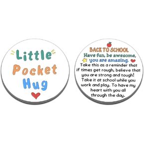 Back to School Season Gift for Girl Boy-Cute Pocket Hug Token,Return to School Gift for Her Him Student,off to Collage/First Day of School Gift for Daughter Son,Inspirational Keychain for Teen