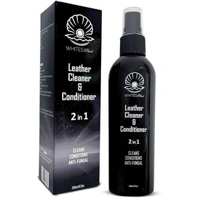 Leather Cleaner and Conditioner – 2 in 1 Leather Care Formula, Ideal for Car Seats, Couch, Shoes, Gloves, Jackets – Leather Stain Remover, Leather Restorer – Water/UV Resistant