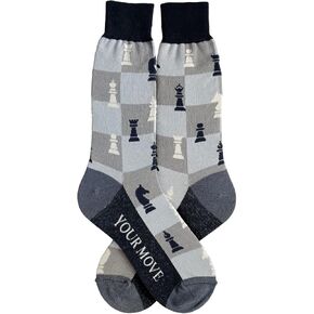 Foot Traffic, Men's Education-Themed Socks, Gifts for Teachers, Men's Sizes 7–12