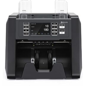 C-N70A Mixed Denomination Money Counter Machine,Value Counting,Multi Currency,CIS/UV/MG/IR Counterfeit Detection Bill Counter,Serial Number,Printer Enabled,Touch Screen,Cash Counter