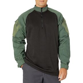 TRU-SPEC Men's T.R.U. 1/4 Zip Winter Combat Shirt, Black, Large
