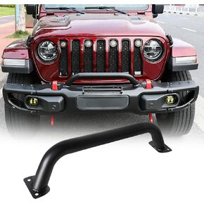 Front Steel Brush Guard Fits 2019-2023 for Jeep Gladiator JT & 2018-2023 for Jeep Wrangler JL JLU Rubicon Bumper Steel Bar Grille Brush Guard